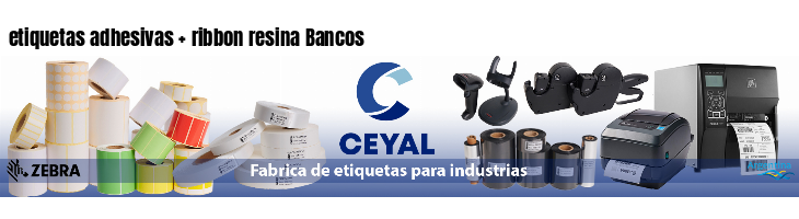 etiquetas adhesivas   ribbon resina Bancos