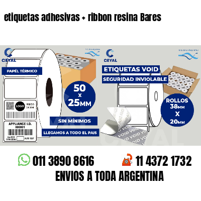 etiquetas adhesivas   ribbon resina Bares