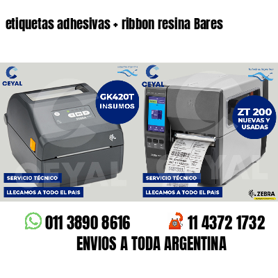 etiquetas adhesivas ribbon resina Bares
