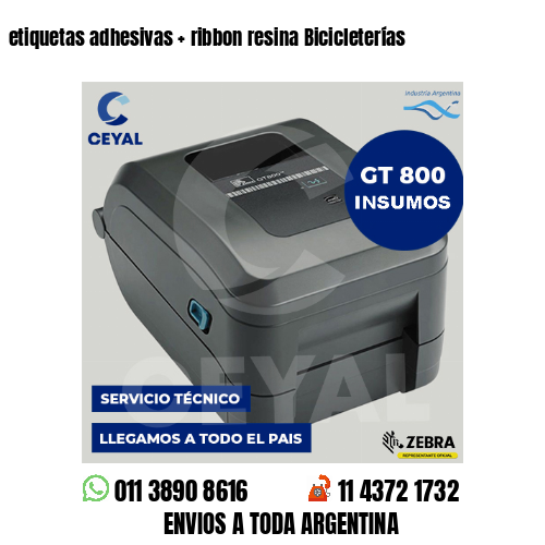 etiquetas adhesivas   ribbon resina Bicicleterías