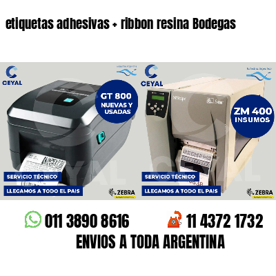 etiquetas adhesivas ribbon resina Bodegas