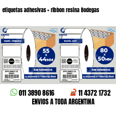 etiquetas adhesivas ribbon resina Bodegas