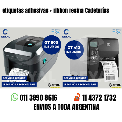 etiquetas adhesivas ribbon resina Cadeterías