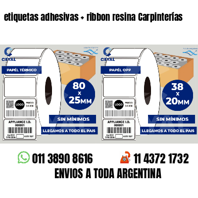etiquetas adhesivas   ribbon resina Carpinterías