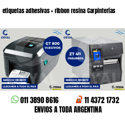 etiquetas adhesivas ribbon resina Carpinterías