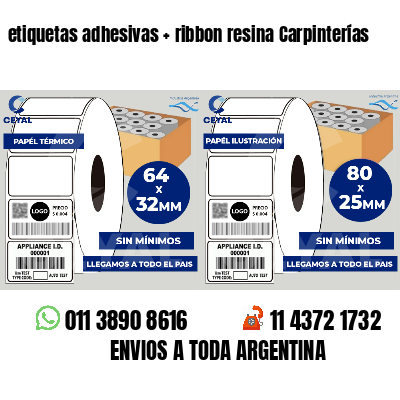 etiquetas adhesivas   ribbon resina Carpinterías
