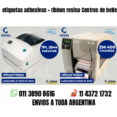 etiquetas adhesivas ribbon resina Centros de belleza