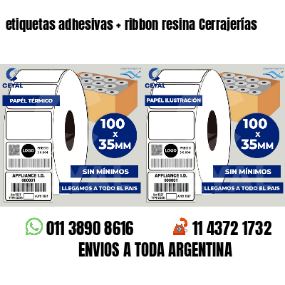 etiquetas adhesivas   ribbon resina Cerrajerías