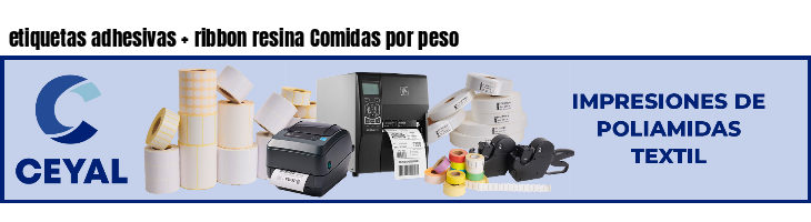 etiquetas adhesivas ribbon resina Comidas por peso