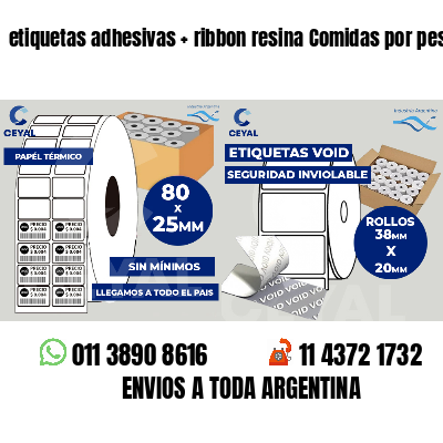 etiquetas adhesivas   ribbon resina Comidas por peso