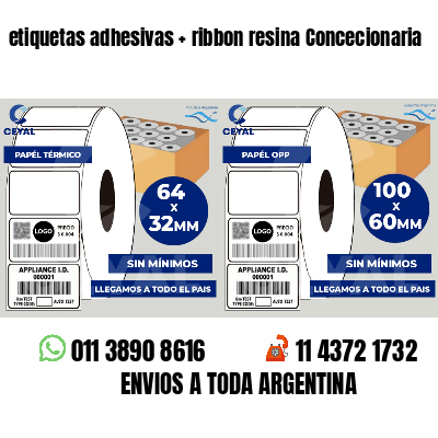 etiquetas adhesivas   ribbon resina Concecionaria