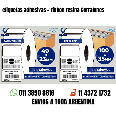 etiquetas adhesivas   ribbon resina Corralones