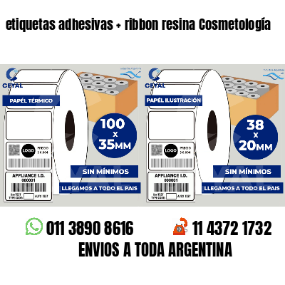 etiquetas adhesivas   ribbon resina Cosmetología