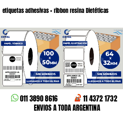 etiquetas adhesivas   ribbon resina Dietéticas