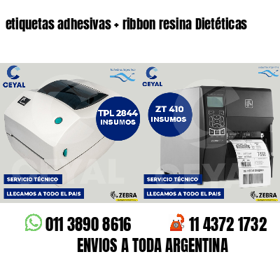 etiquetas adhesivas   ribbon resina Dietéticas