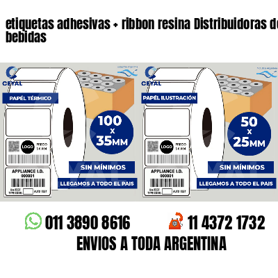 etiquetas adhesivas   ribbon resina Distribuidoras de bebidas
