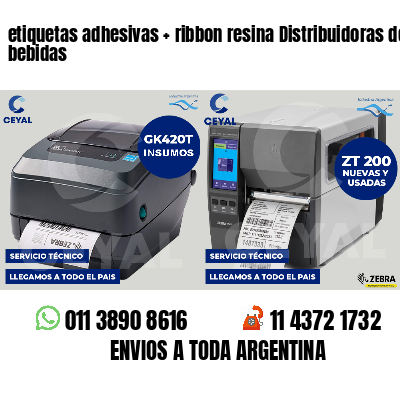 etiquetas adhesivas   ribbon resina Distribuidoras de bebidas