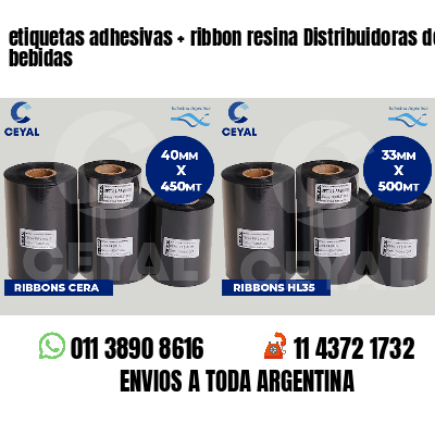 etiquetas adhesivas ribbon resina Distribuidoras de bebidas
