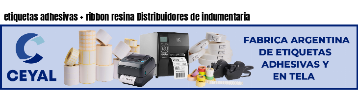 etiquetas adhesivas ribbon resina Distribuidores de indumentaria