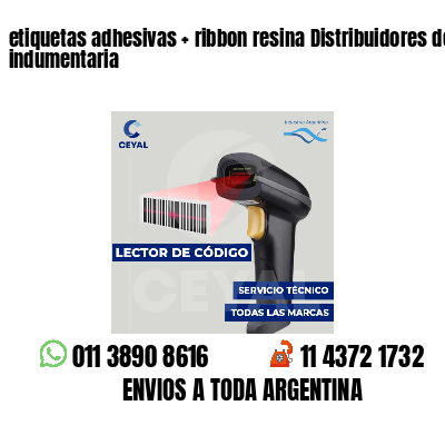 etiquetas adhesivas ribbon resina Distribuidores de indumentaria