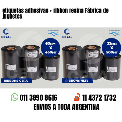etiquetas adhesivas ribbon resina Fábrica de juguetes