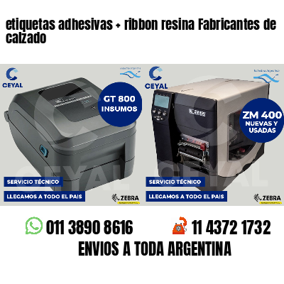 etiquetas adhesivas ribbon resina Fabricantes de calzado