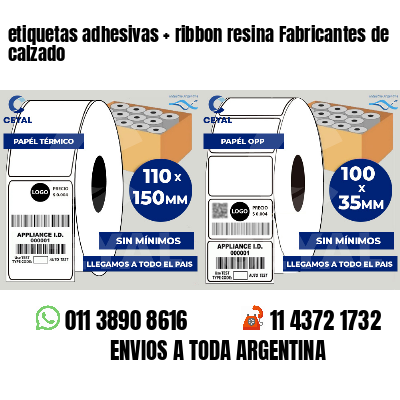 etiquetas adhesivas ribbon resina Fabricantes de calzado