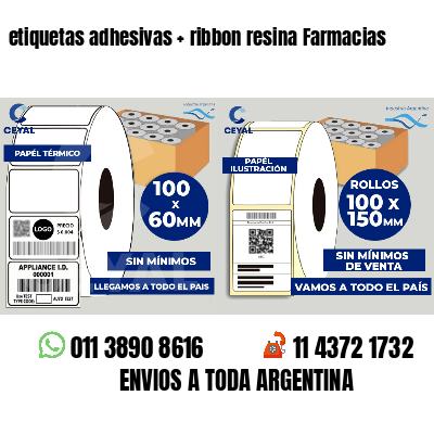 etiquetas adhesivas   ribbon resina Farmacias
