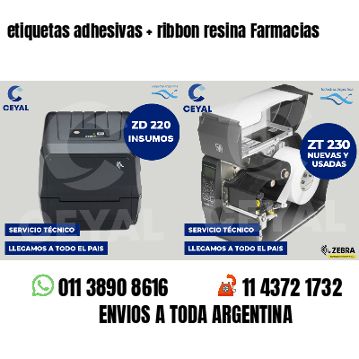 etiquetas adhesivas   ribbon resina Farmacias