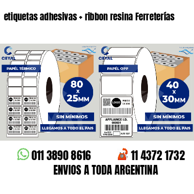 etiquetas adhesivas   ribbon resina Ferreterías
