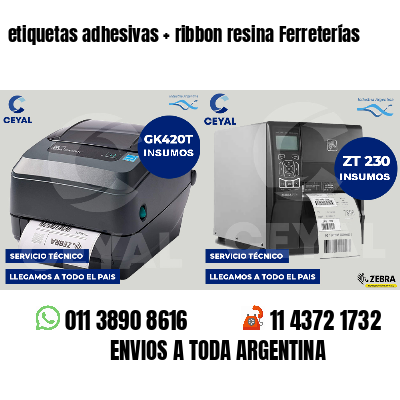 etiquetas adhesivas   ribbon resina Ferreterías