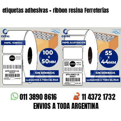 etiquetas adhesivas   ribbon resina Ferreterías