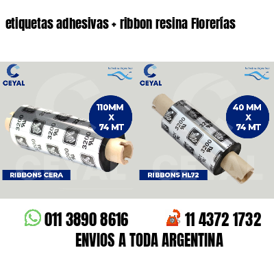 etiquetas adhesivas ribbon resina Florerías