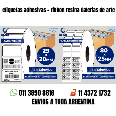 etiquetas adhesivas   ribbon resina Galerías de arte