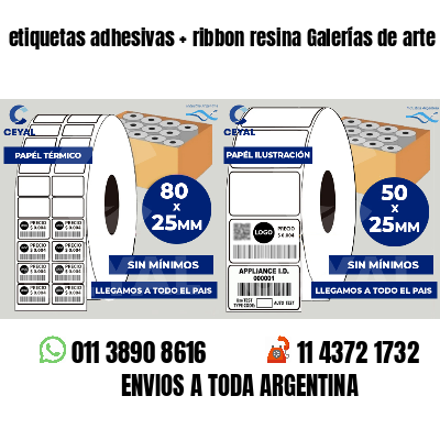 etiquetas adhesivas   ribbon resina Galerías de arte