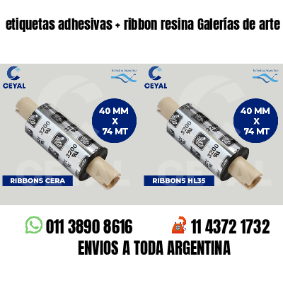 etiquetas adhesivas   ribbon resina Galerías de arte