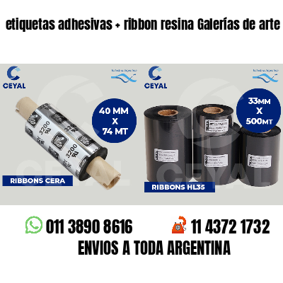 etiquetas adhesivas ribbon resina Galerías de arte