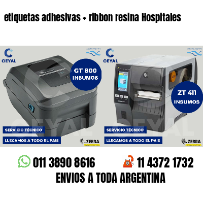 etiquetas adhesivas   ribbon resina Hospitales