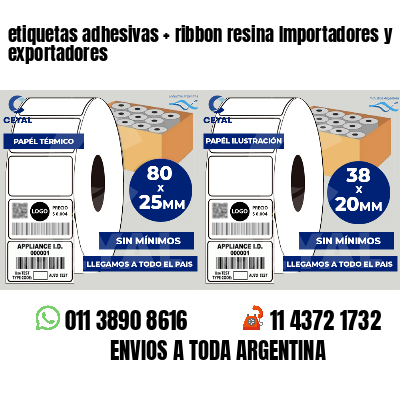 etiquetas adhesivas   ribbon resina Importadores y exportadores