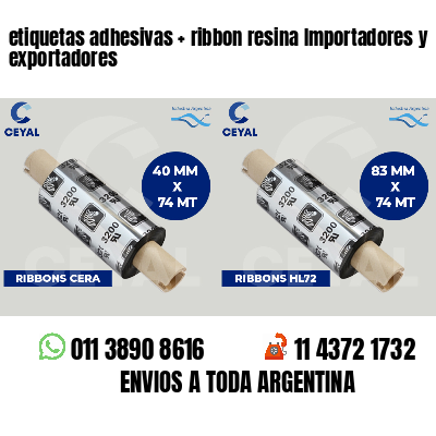 etiquetas adhesivas   ribbon resina Importadores y exportadores