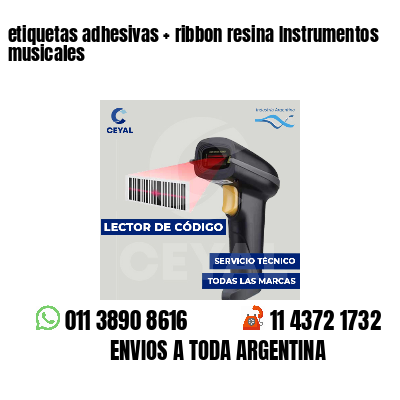 etiquetas adhesivas ribbon resina Instrumentos musicales