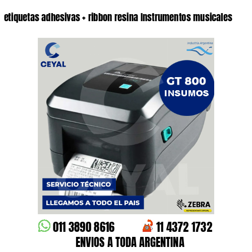 etiquetas adhesivas   ribbon resina Instrumentos musicales