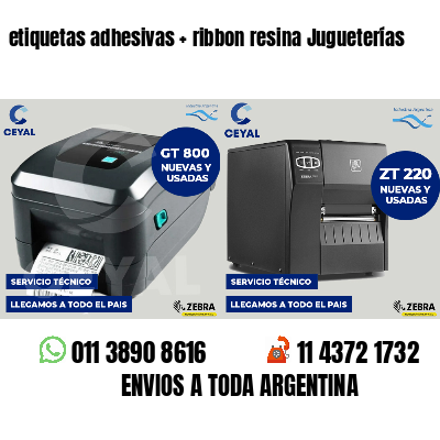 etiquetas adhesivas ribbon resina Jugueterías