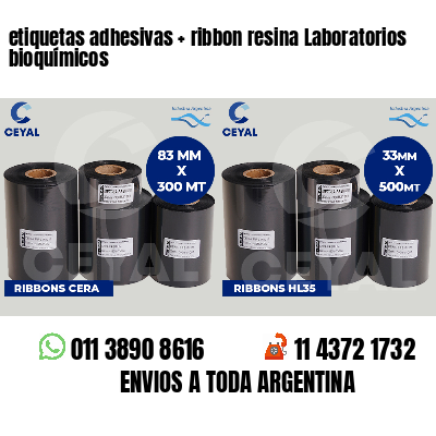 etiquetas adhesivas ribbon resina Laboratorios bioquímicos