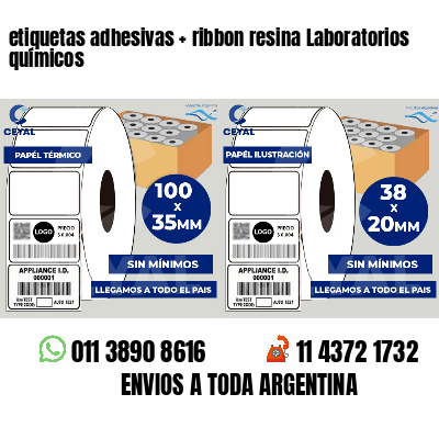 etiquetas adhesivas   ribbon resina Laboratorios químicos