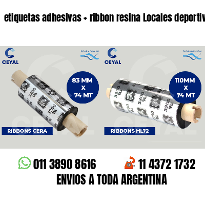 etiquetas adhesivas ribbon resina Locales deportivos