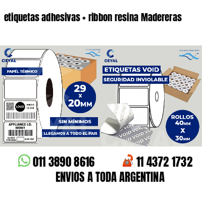 etiquetas adhesivas   ribbon resina Madereras