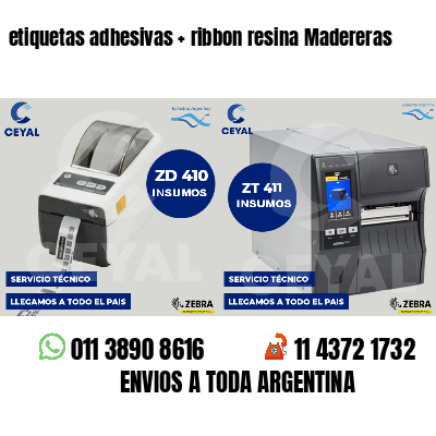 etiquetas adhesivas   ribbon resina Madereras