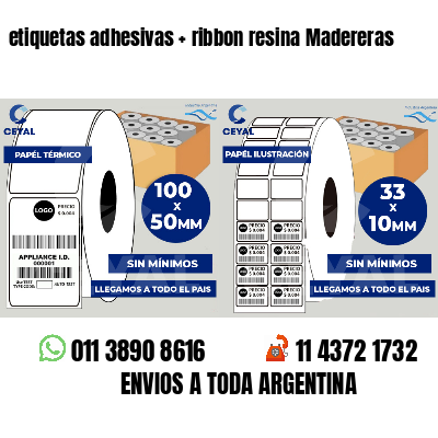 etiquetas adhesivas   ribbon resina Madereras