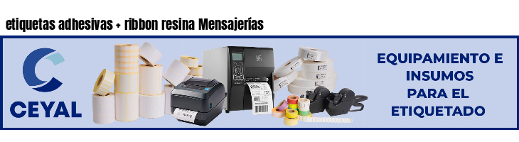 etiquetas adhesivas   ribbon resina Mensajerías